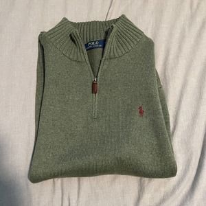 Polo Ralph Lauren Men’s 1/4 Zip Pullover Knit Sweater Size 2XB Green Mock Neck